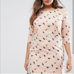 Junarose Geo Print Shift Dress Size 16